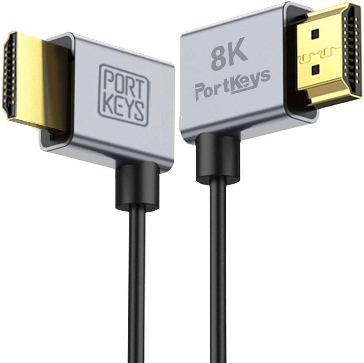 2-Pack 8K Ultradunne HDMI Kabel Set (A naar D) - 1m en 30cm - 2.5mm Diameter