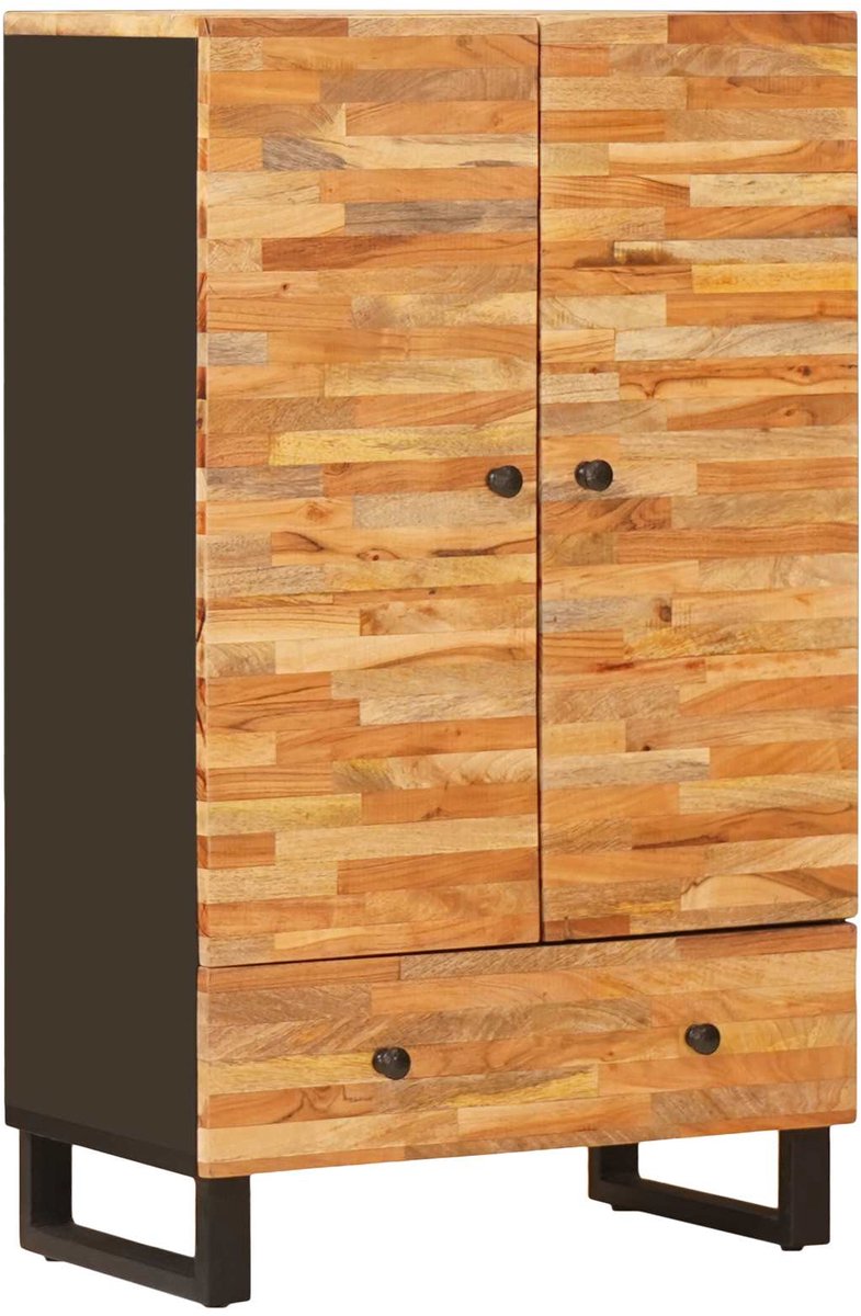vidaXL - Opberg - Highboard - Bruin - 60 - x - 33 - x - 100 - cm - Massief - Mango - Hout