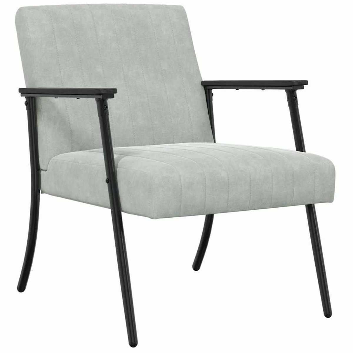 vidaXL - Fauteuil - Lichtgrijs - Fluweel