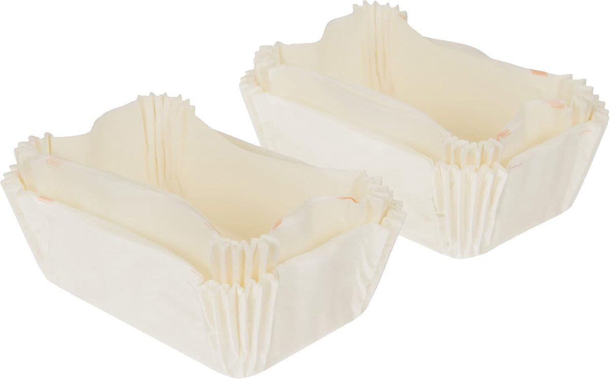 36x Beige Mini Cake Bakvormpjes voor Plumcake - Hittebestendig & Ideaal voor Presentatie