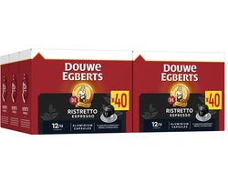 Douwe Egberts Espresso Ristretto Koffiecups - Intensiteit 12/12 - 5 x 40 capsules