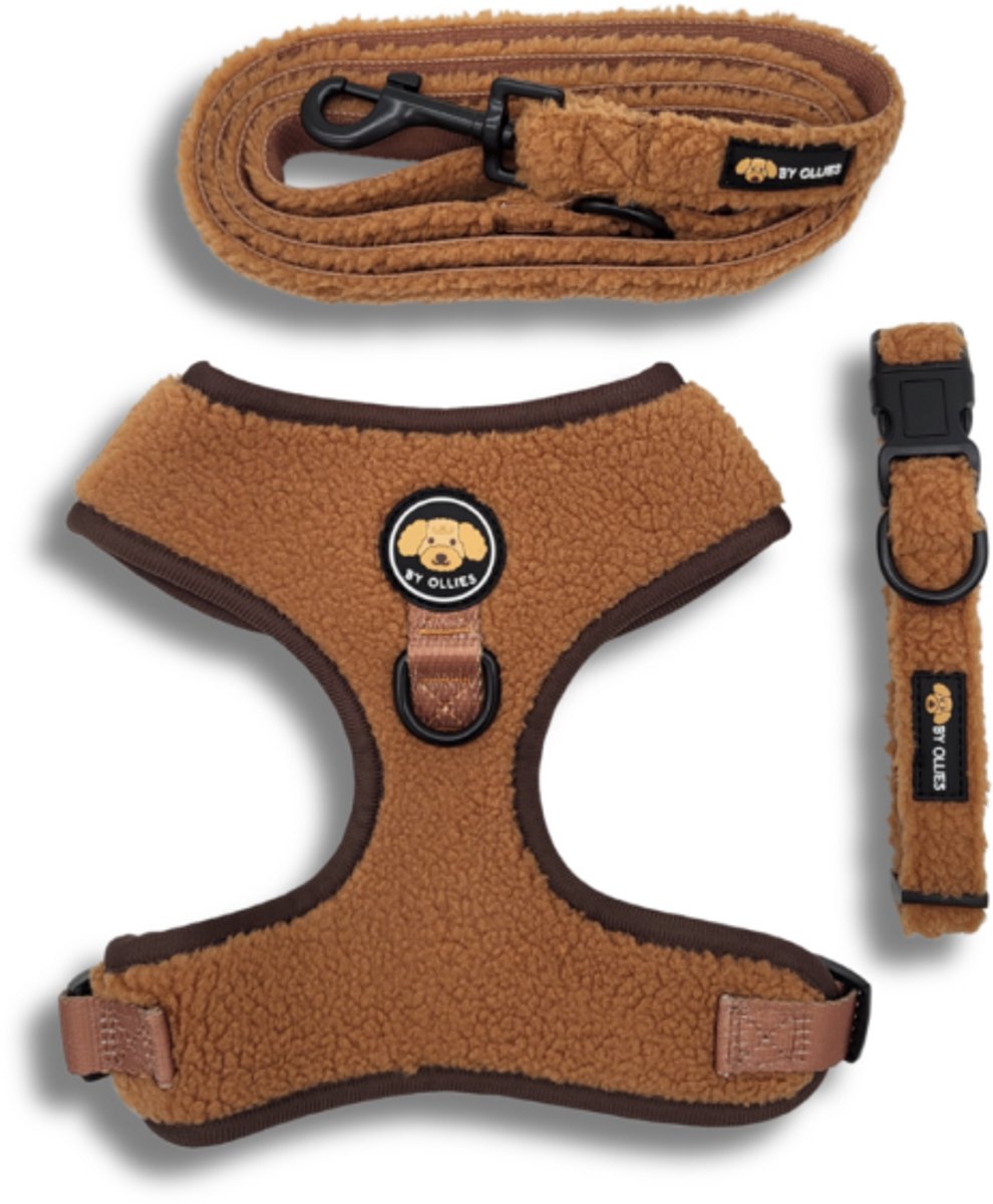 By Ollies Wandelset honden - Teddy Caramel - Maat S - Wandelen