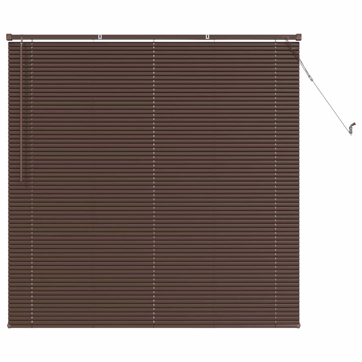 vidaXL - Jaloezie - Donkerbruin - 160 - x - 150 - cm - 25 - mm - PVC