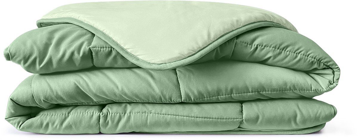 Eleganzzz Zomerdekbed zonder Overtrek 200x200 Jade - Dekbed zonder overtrek - Hoesloos dekbed - Eazy dekbed - Gekleurd dekbed - Zomerdekbed zonder Overtrek - Tweepersoons Dekbed - Dekbedden Groen