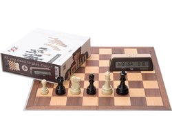 DGT Starter box bruin (bord + stukken + schaakklok)
