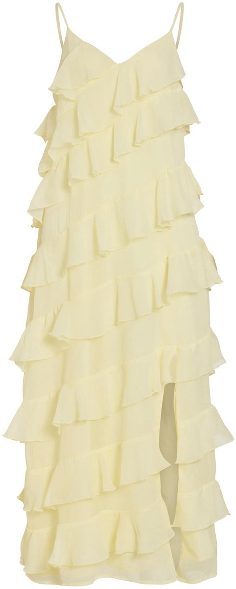 Vila Maxi jurk Strap Pastel Yellow