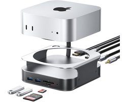10-in-1 USB-C Dockingstation voor Mac mini met SSD-behuizing en Kaartlezer