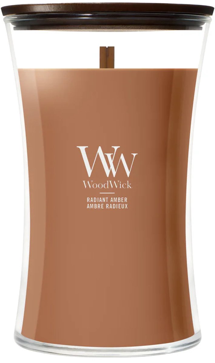 WoodWick Hourglass - Radiant Amber - Large Geurkaars - 130 branduren