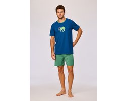 Pyjama Woody garçons/hommes - bleu foncé - caméléon - 261-10-PUS-Z/887 - taille S