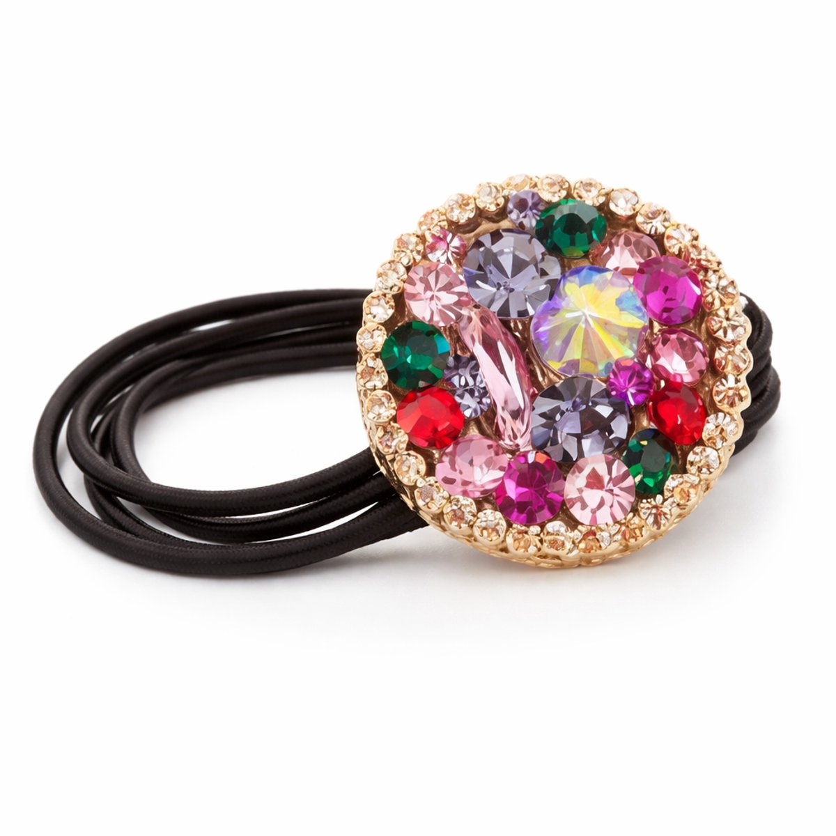 Haarelastiekjes - Haarklem - Haarspeld - Haar accessoires - Haar elastiek - Haarclip - Haarklemmen - Dames - Meisjes - Multikleur - Strass - 3 cm - Luxe - Cadeau Tip