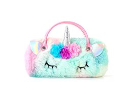 Unicorn Kinder Brillenkoker – Regenboog Brillendoos met Handvat – Harde Brillenkoker voor Kinderbril en Zonnebril – Brillenetui Meisjes