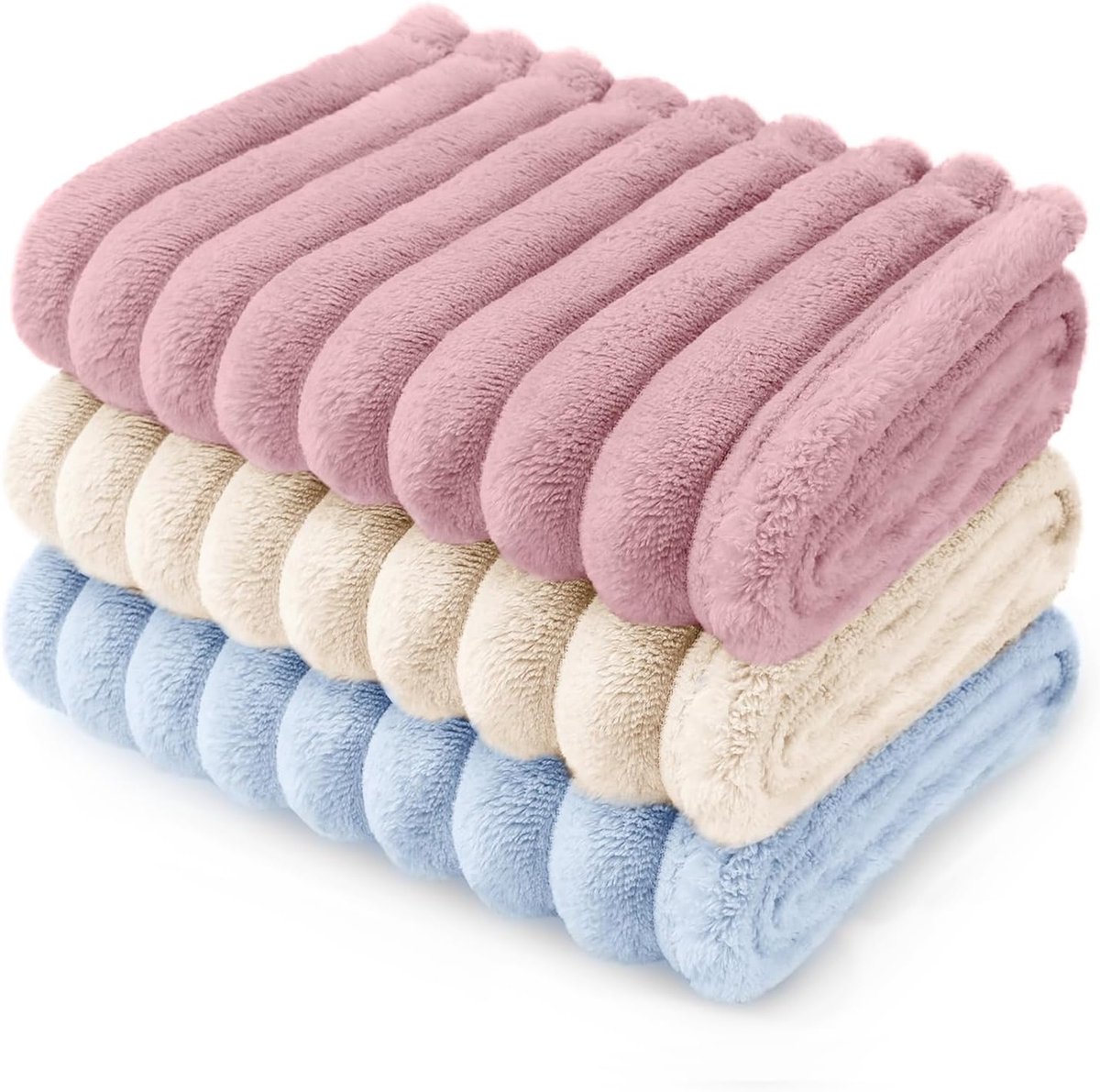 Set van 3 Zachte & Warme Huisdierdekens voor Hond of Kat (Flanel Fleece)
