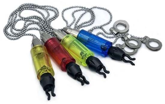 Fil 4 Bite Indicator Set - 4 stuks - Beetindicatie Karper Hangers set - Swinger set - Rood, Geel, Blauw & Groen - Karpervissen van Merkloos — afbeelding 2
