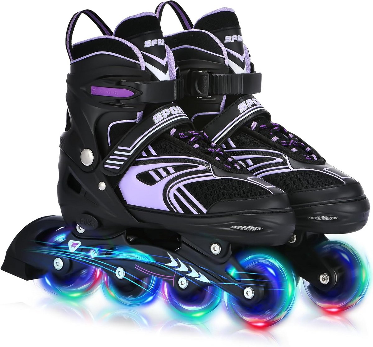 Verstelbare Inlineskates met LED Wielen voor Kinderen en Volwassenen