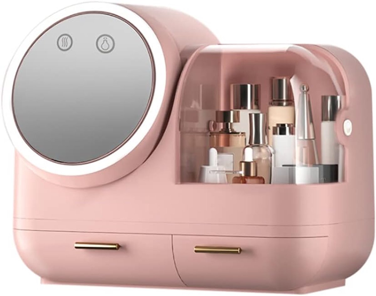 Make-up Organizer met Spiegel en LED Verlichting