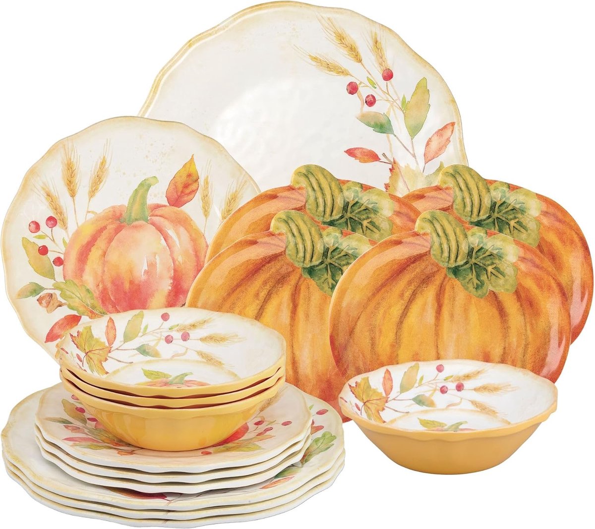 Lichtgewicht 16-delige Melamine Servies Set voor 4 Personen