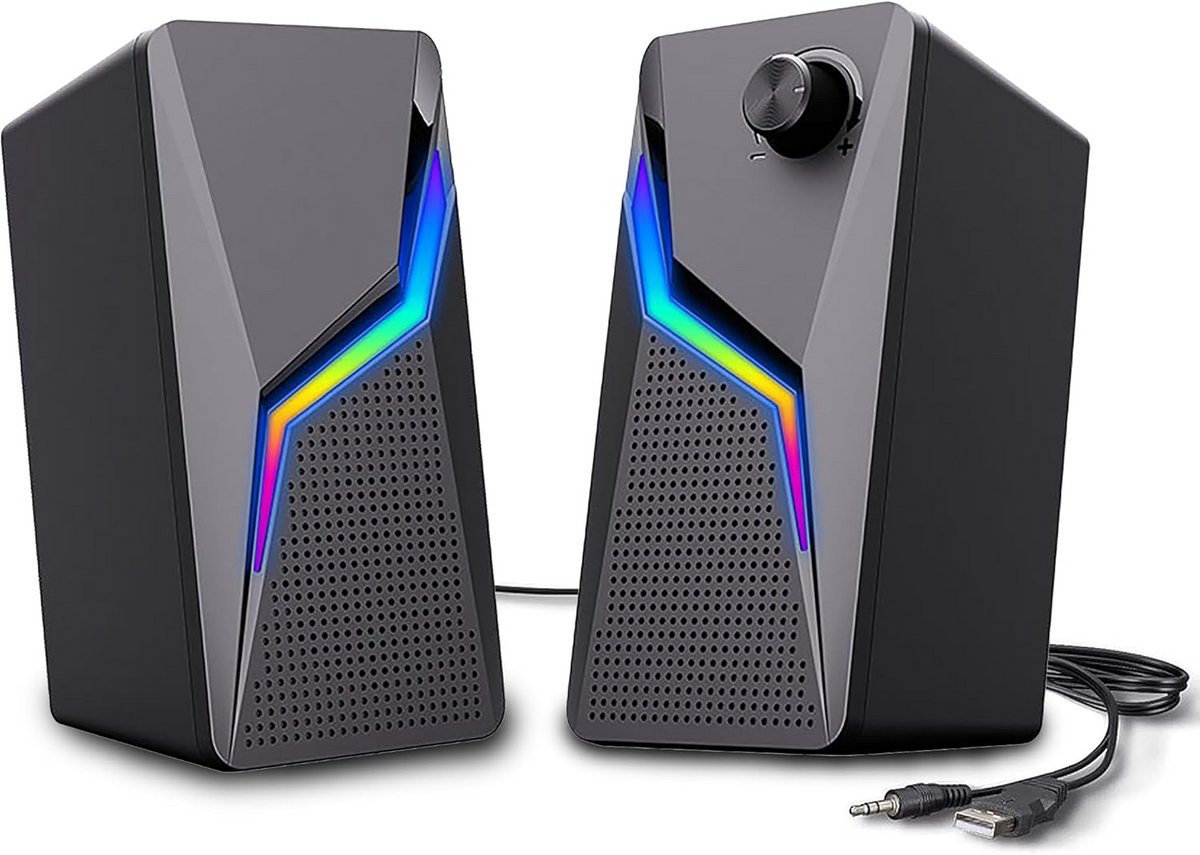 USB PC Speakers met Verbeterde Bas en Volumeregeling voor Laptop en Desktop