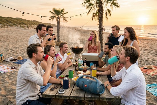10 st. Oranje bier - frisdrank blik koelhoud hoesje - bierblik hoesjes - Festival - Vakantie - Strand - Carnaval van Merkloos — afbeelding 3