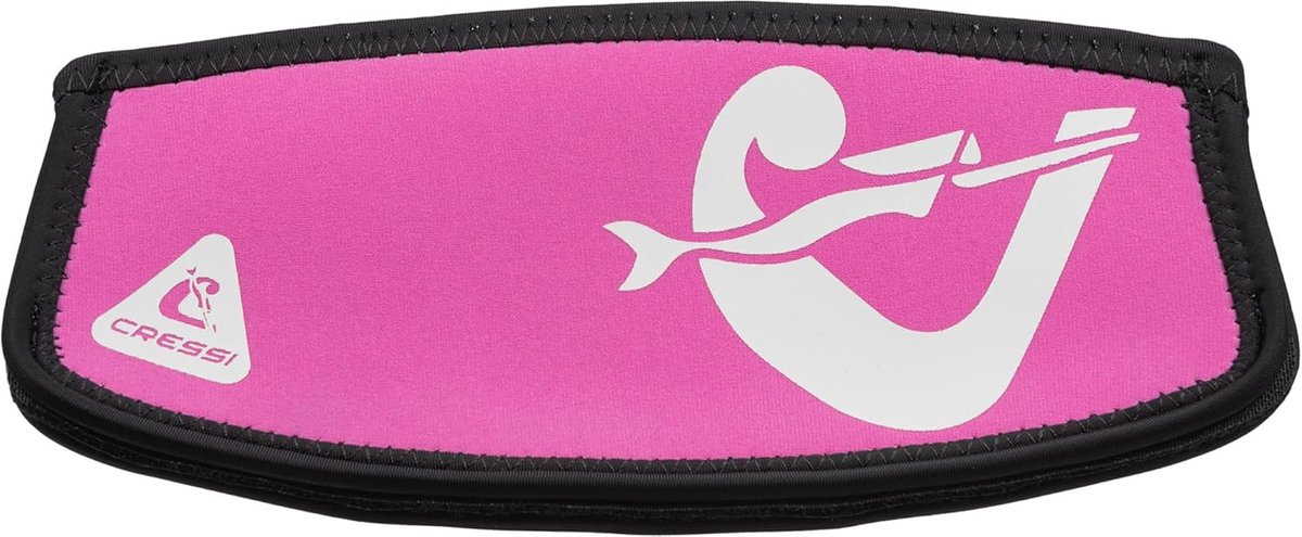 Comfortabele Neopreen Maskerband Beschermhoes voor Duik- en Snorkelmaskers - Roze/Wit