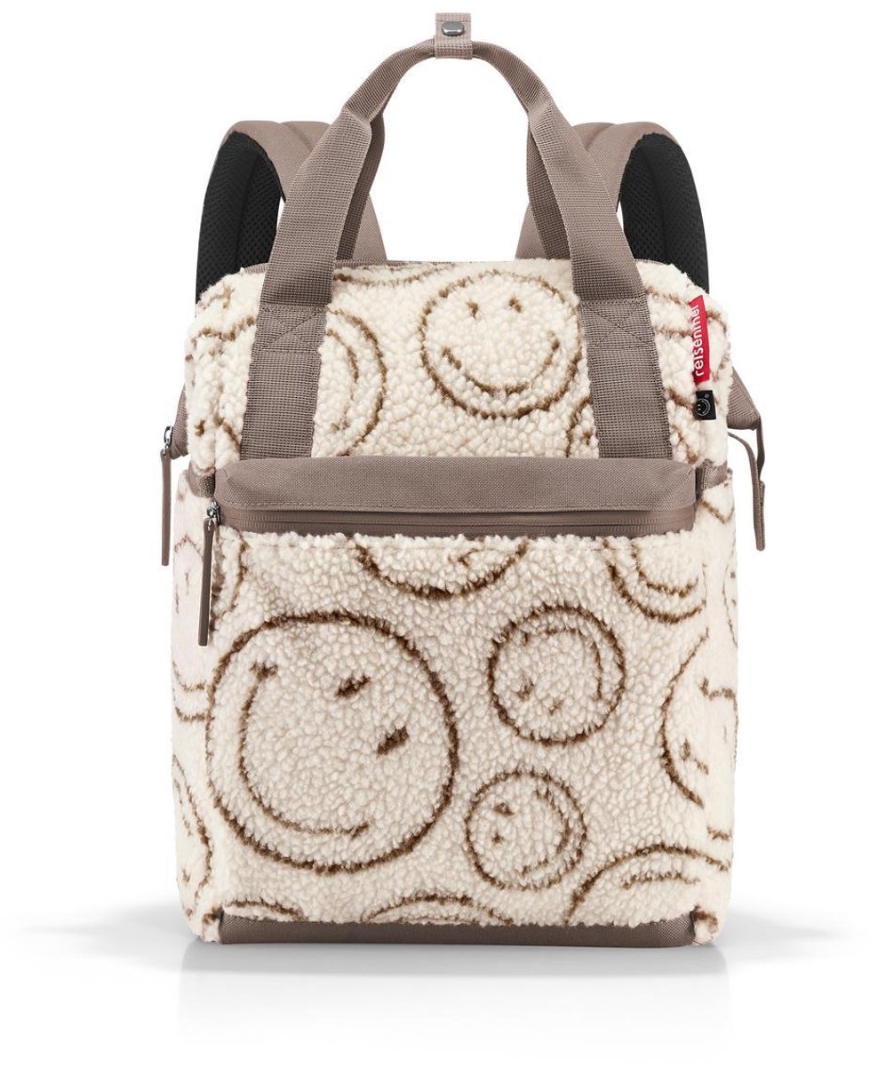 Reisenthel Allrounder R Schouder/ Rugtas - 12L - Smiley® Teddy Chocolate Beige