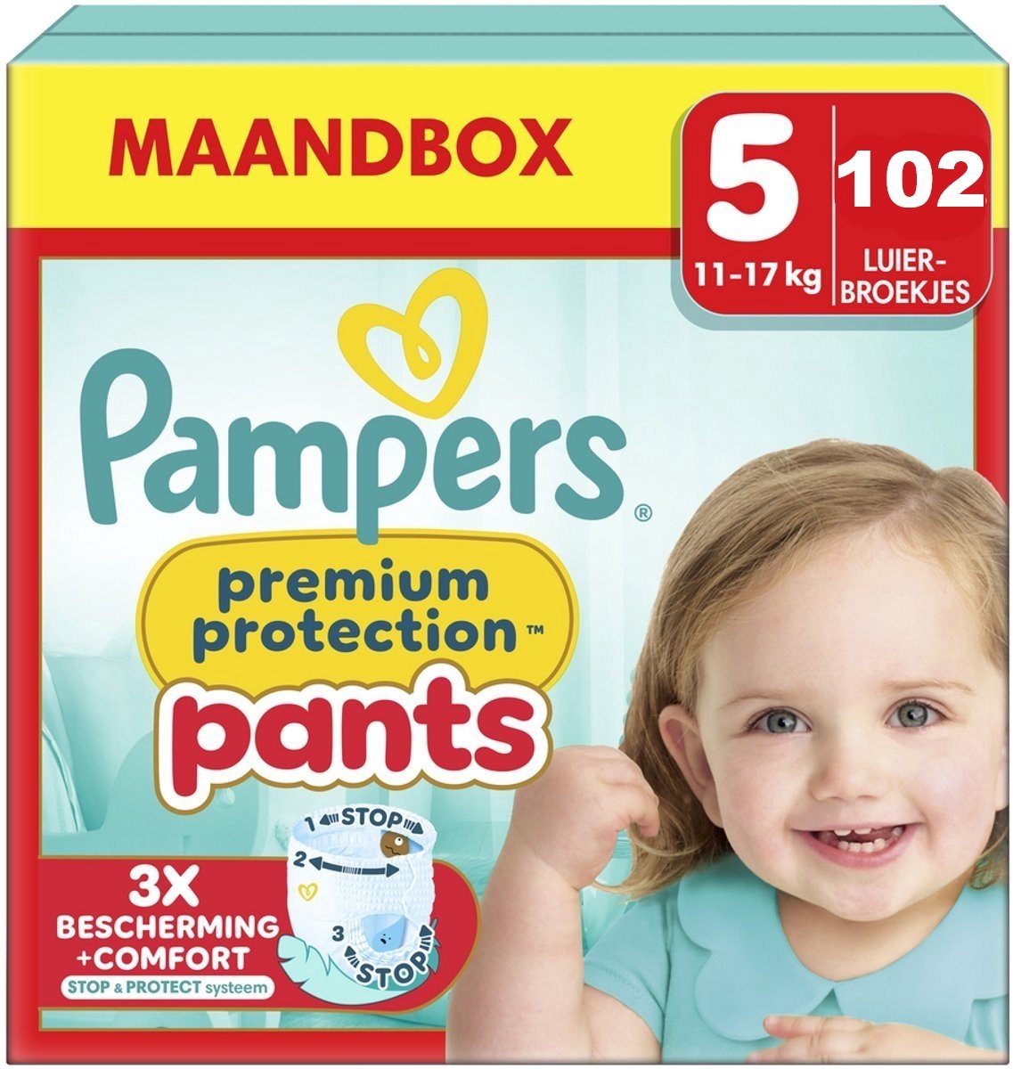 Pampers Premium Protection Pants Maat 5, 102 Luierbroekjes, 11kg-17kg