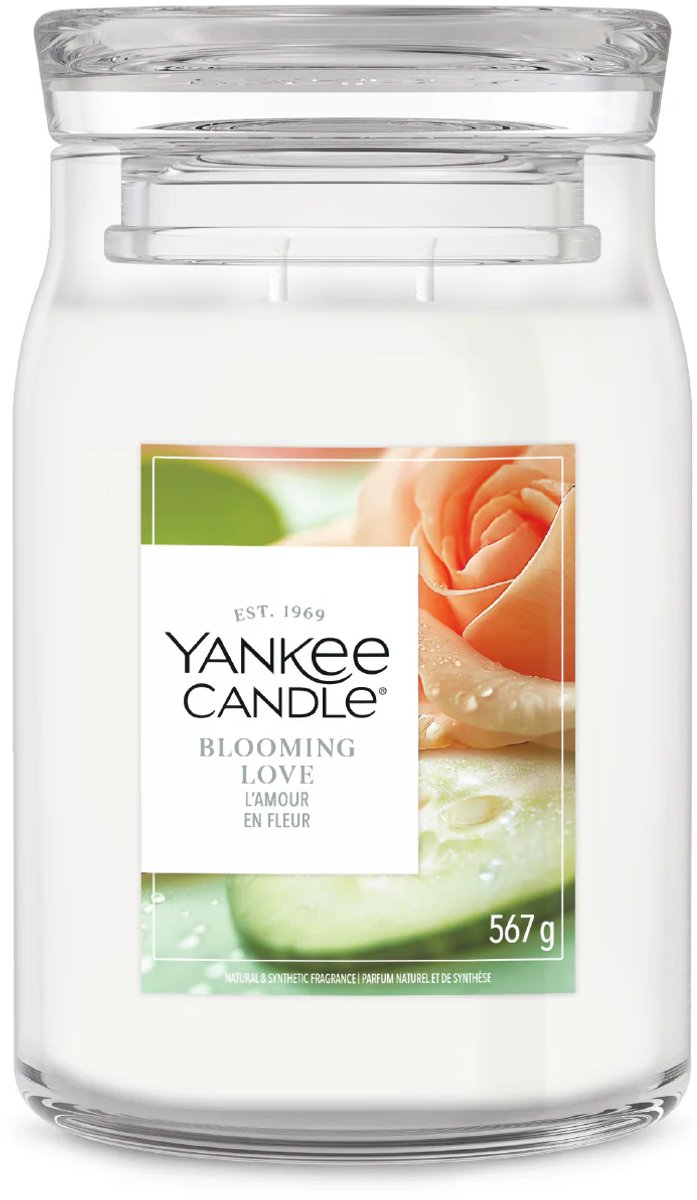 Yankee Candle Blooming Love Large Jar - tot 80 branduren Wit