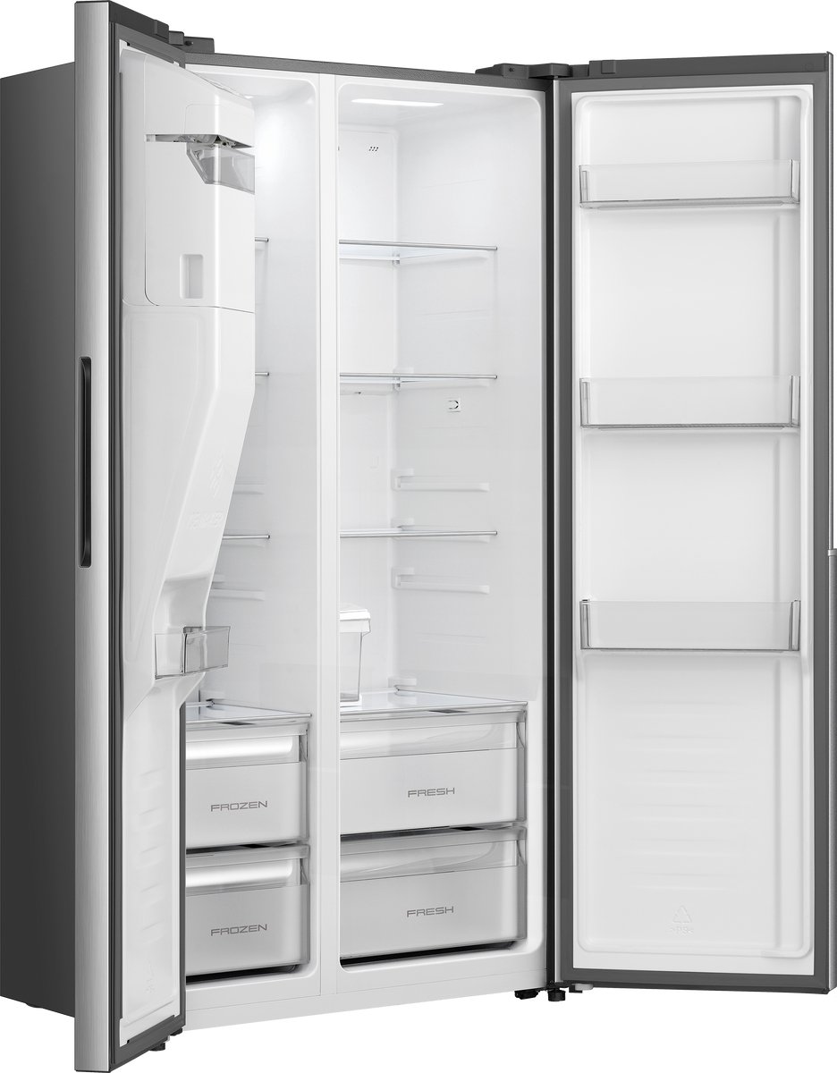 ETNA AKV5178IRVS - Amerikaanse koelkast - No-Frost - 178 cm hoog - 528 liter - Energielabel E - Invriesvermogen 10 kg/24u - Geluidsniveau 40 dB - LED Display - IJs- en waterdispenser - SuperCool - FastFreeze - Deuralarm - Multi Airflow – EnergySaving — afbeelding 4