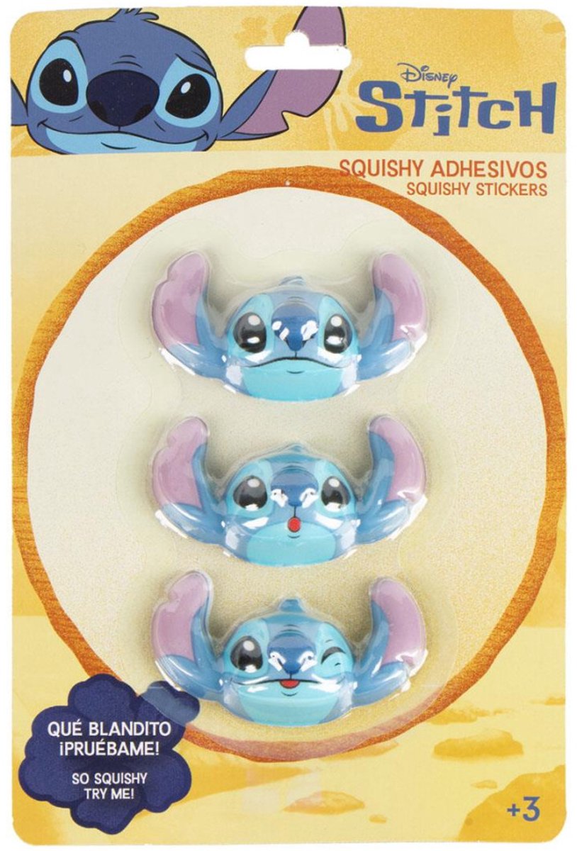 Disney Lilo en Stitch Face decoratieve stickerset van 3