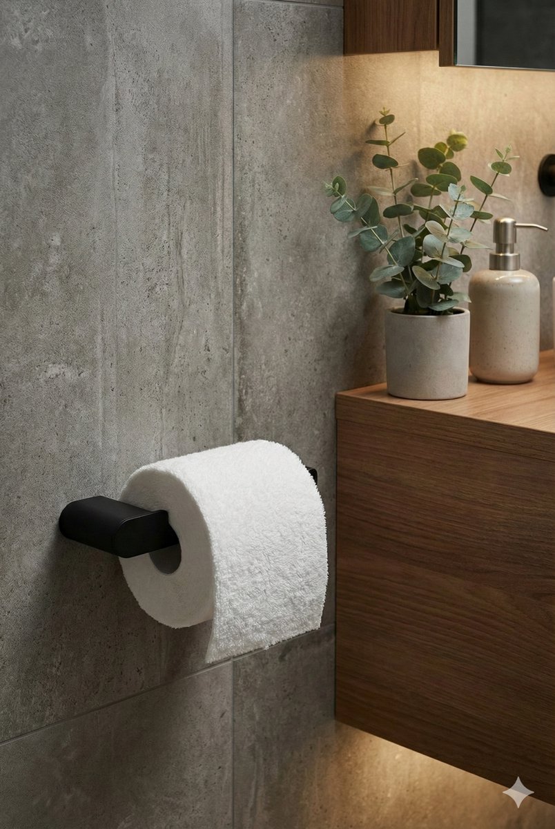 FORMA Toiletrolhouder | zwart 160X70X20 | KAYvit