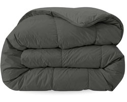 Zelesta Comfort Uni Dekbed zonder overtrek - Wasbaar Hoesloos dekbed - Met vaste overtrek - 2 in 1 - Antraciet - 140x200cm