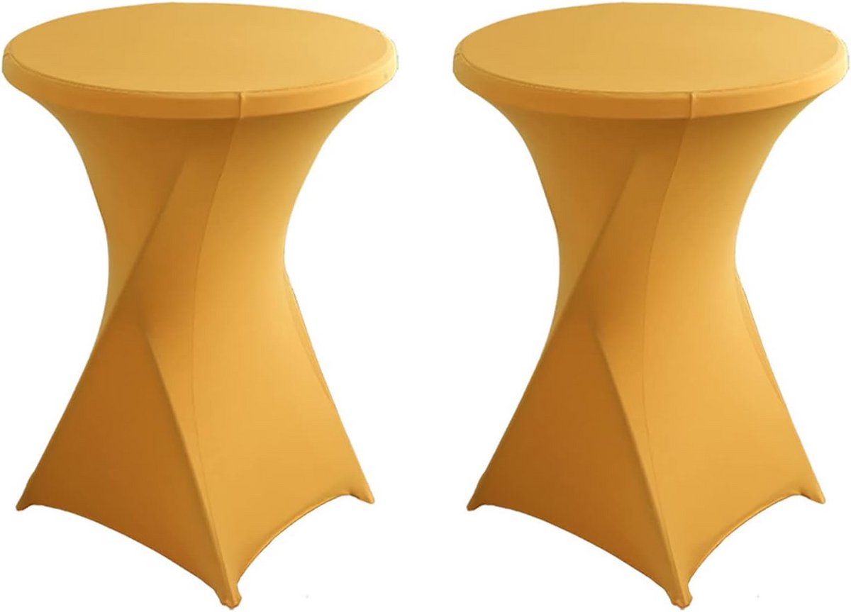 Set van 2 Elastische Tafelhoezen voor Ronde Bistrotafels - Diameter 60-80 cm - Wasbaar