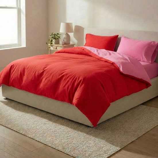 Bedlam - Kerst teddybeer fleece dekbedovertrek - Eenpersoons beddengoed (140 x 200 cm) - omkeerbaar - 1x kussensloop - Kerst fleece beddengoed met