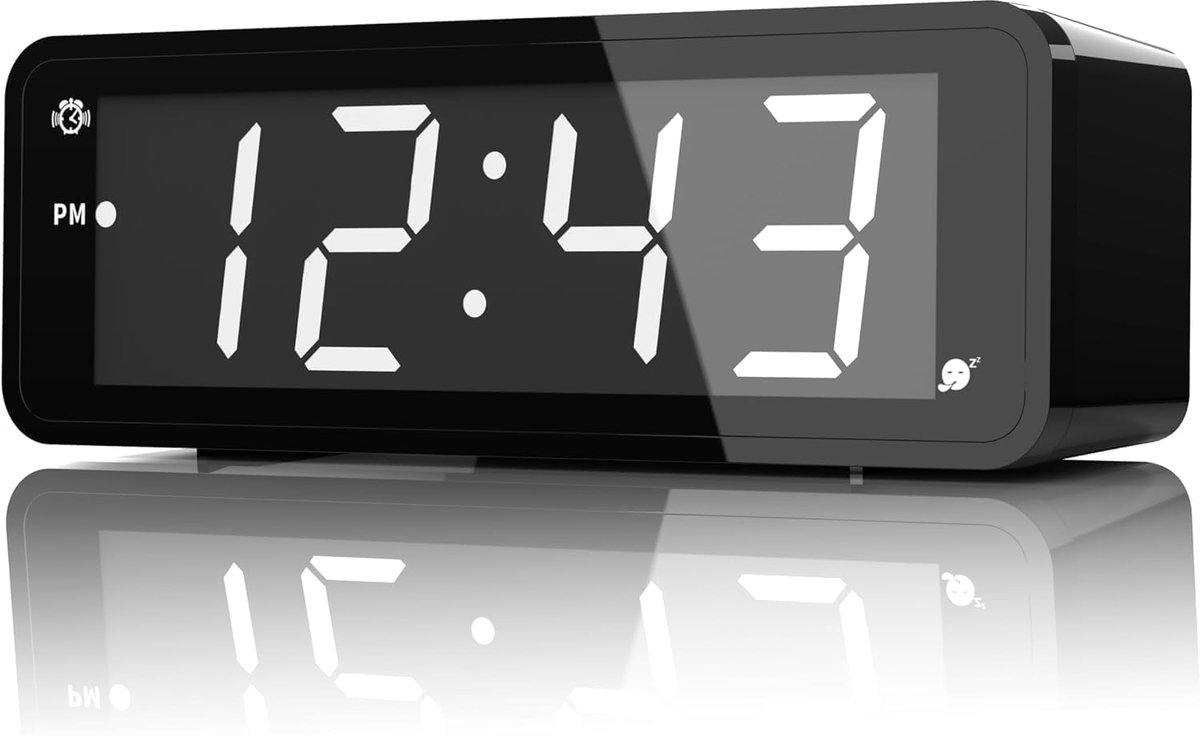 Digitale Wekker met Groot LED Display, Verstelbare Helderheid en Snooze Functie