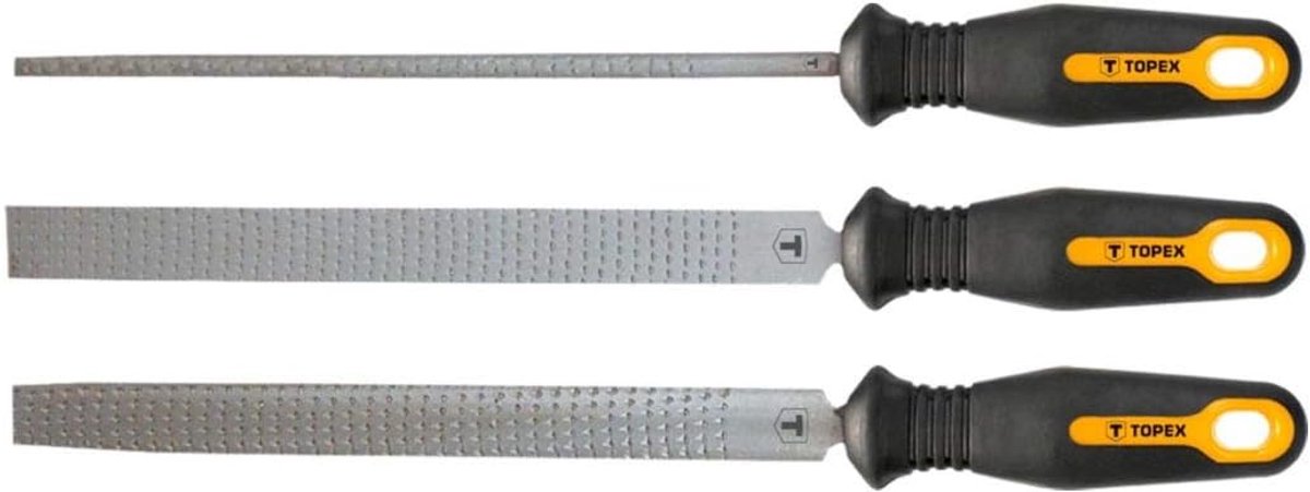 Houtvijl Set 3 Delig - Plat, Rond en Halfrond - Voor Houtbewerking en Doe-Het-Zelf
