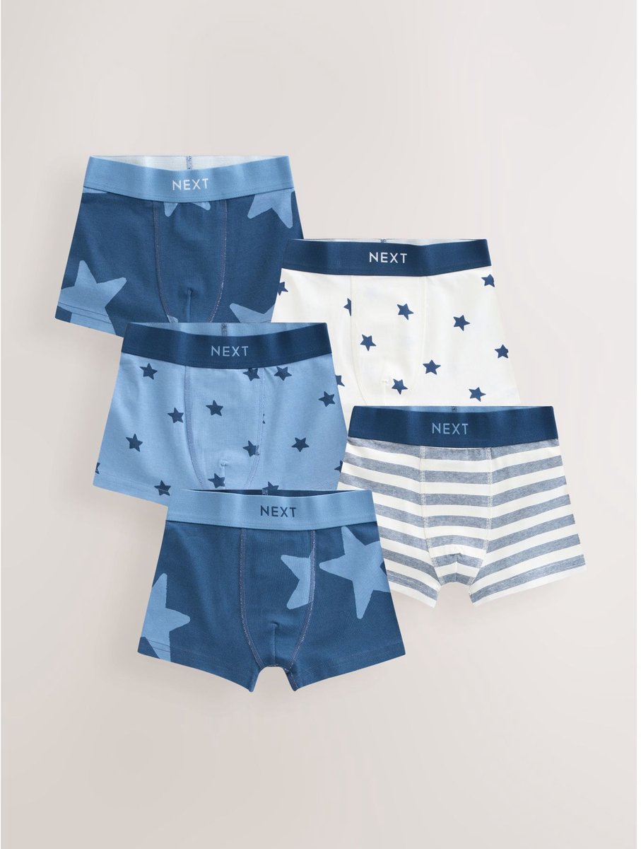 Next - Jongens - Set van 5 junior boxershorts - Blauw
