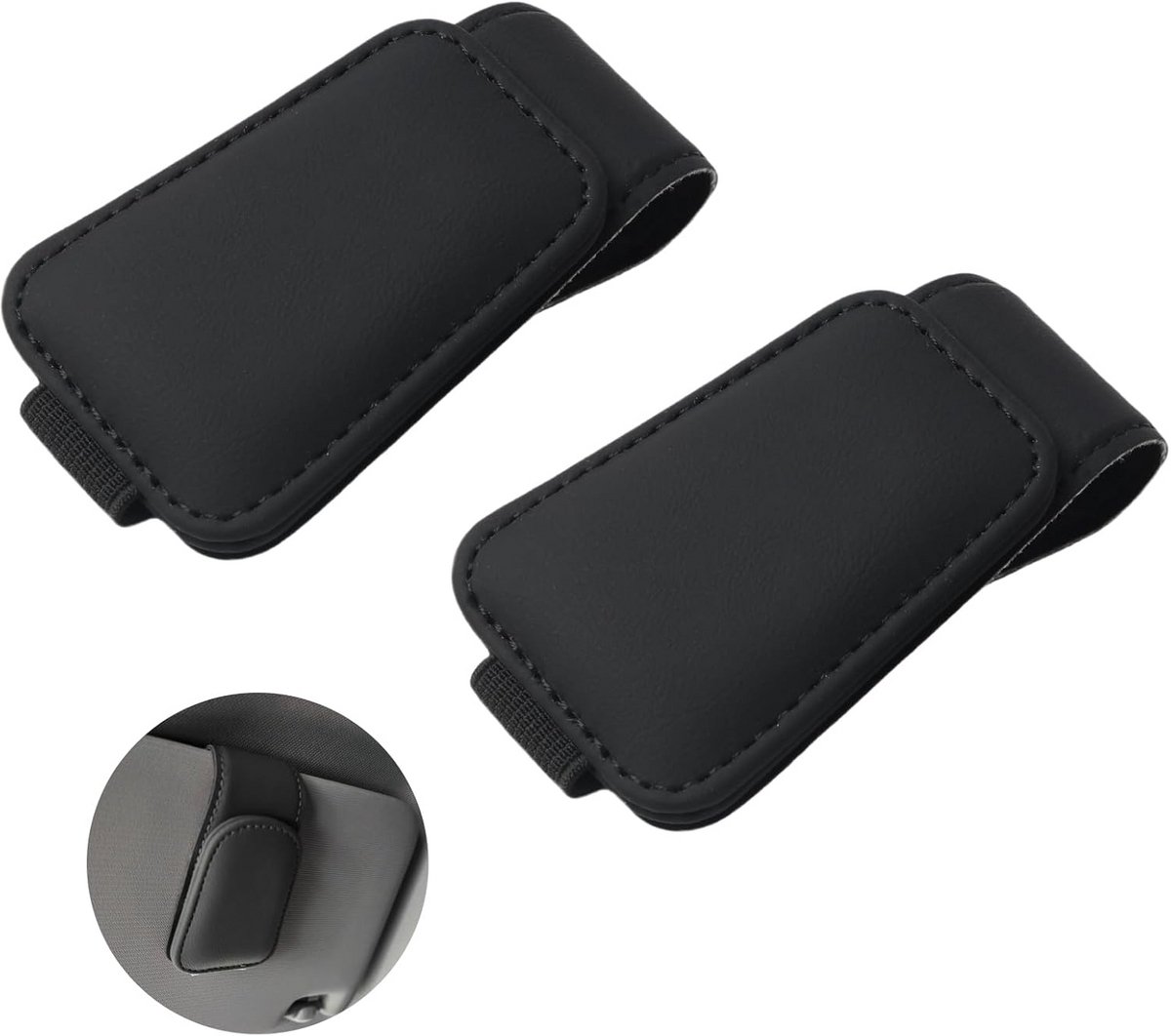 Set van 2 Magnetische Brillenhouder voor Auto Zonneklep - Kaart- en Brillenclip
