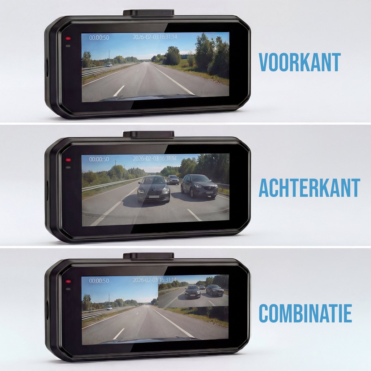 Senzo Dashcam - Voor Auto - 4K Ultra HD - Voor & Achter - Wifi & GPS - Nachtzicht - G-Sensor - Met Parkeerbewaking - Met App - 64GB – foto 4