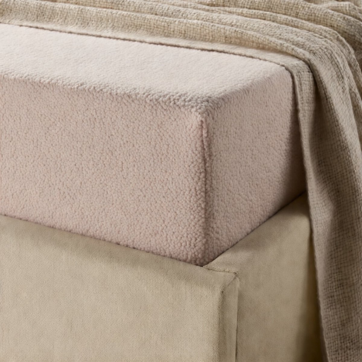 Y-NOT™ - Teddy - Hoeslaken - Roze - 90x200+30cm 1-Persoons - Hoekhoogte 30cm - 30 dagen pr