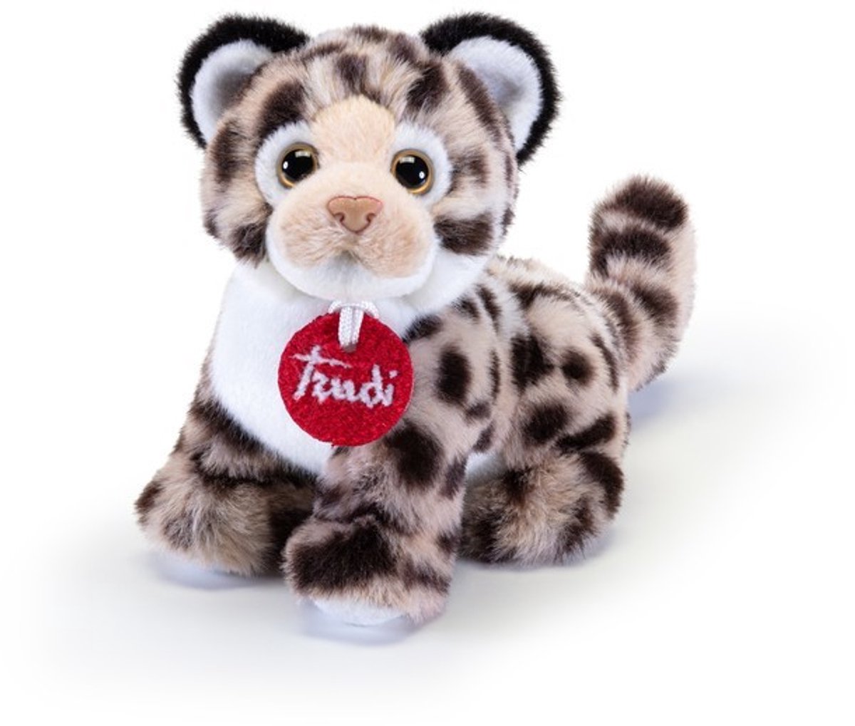 Trudi - Trudino Knuffel Luipaard Deluxe 13 cm - Handgemaakt in Italië - Pluche knuffel - Knuffeldier voor jongens en meisjes - Beige/Bruin - 9x14x13 cm maat XS