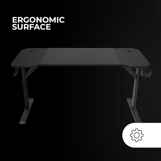 Ergonomisch Hoogte Verstelbaar Gaming Bureau 140x60cm met XXL Muismat en Kabelbeheer van Merkloos — afbeelding 3