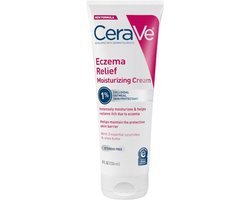 CeraVe Eczema Relief Moisturizing Cream met Colloïdale Havermout, Shea Butter & Vitamine E (236ml)– Intensieve Hydratatie voor Droge en Jeukende Huid – Steroïdvrij & Parabeenvrij – 236 ml