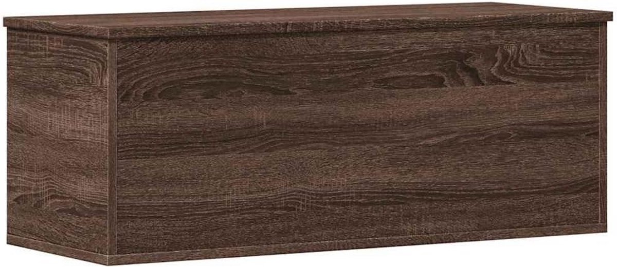 Opbergkist 90x35x35cm met Deksel voor Speelgoed en Dekens, Eikenkleur