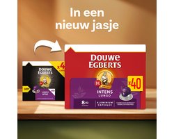 Douwe Egberts Lungo Intens Koffiecups - Intensiteit 8/12 - 5 x 40 capsules