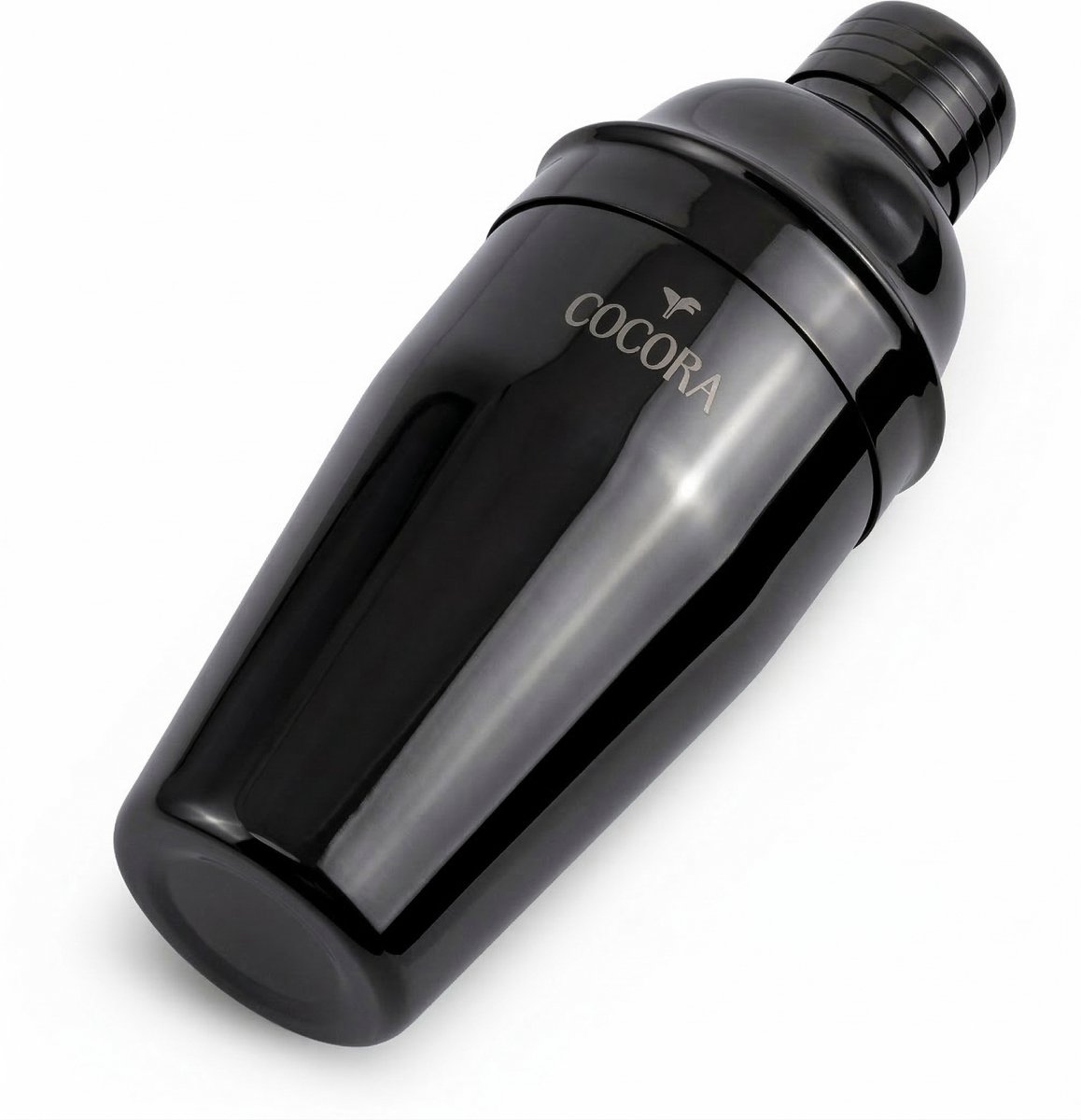 Cocora Cocktail Shaker - Cocktailshaker 500 ml - Roestvrijstaal (RVS) - Zwart