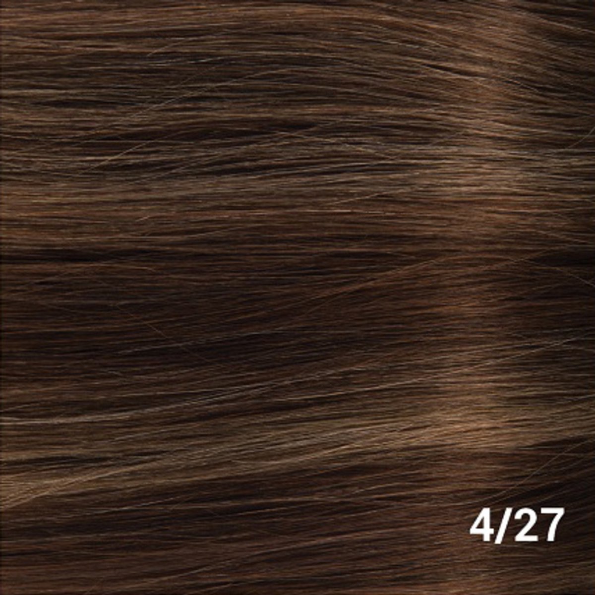 LUXHAIR LABEL BY LOTT. Premium Weft Hair Extensions – 16” / 40 cm – 110g – Chocolate Brown With Dark Blonde Highlights (#4/27) | 100 % Real Remy Human Hair Extensions Voor Volume & Lengte