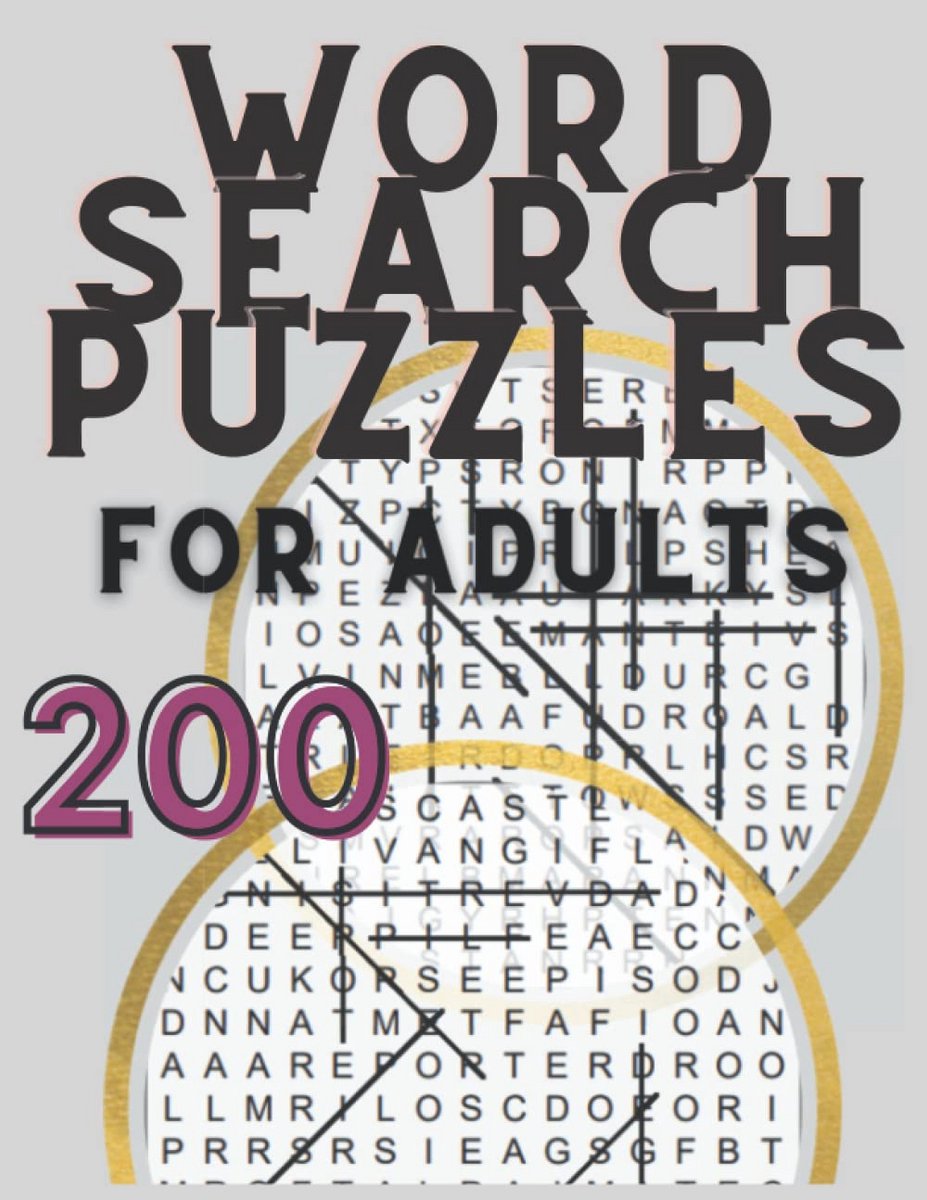 Woordzoekpuzzels voor Volwassenen: 200 Grote Puzzelboeken met Oplossingen