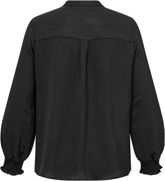 Sahunfri Damesshirt met lange mouwen, normale pasvorm, zwarte blouse