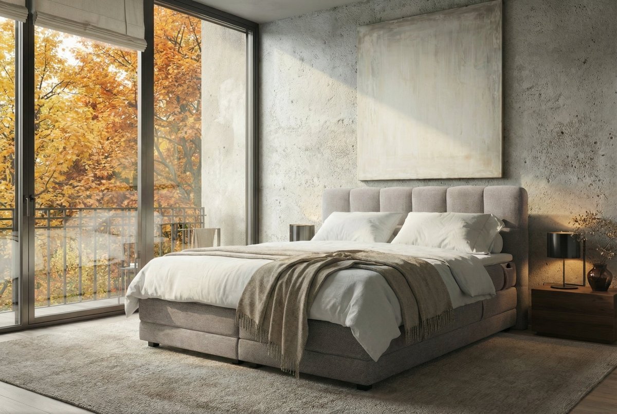 Mörgenn Elektrische Boxspring PURE - Pocketvering - Zwart - 90x200 cm - Inclusief Montage, Dekbed en Kussens