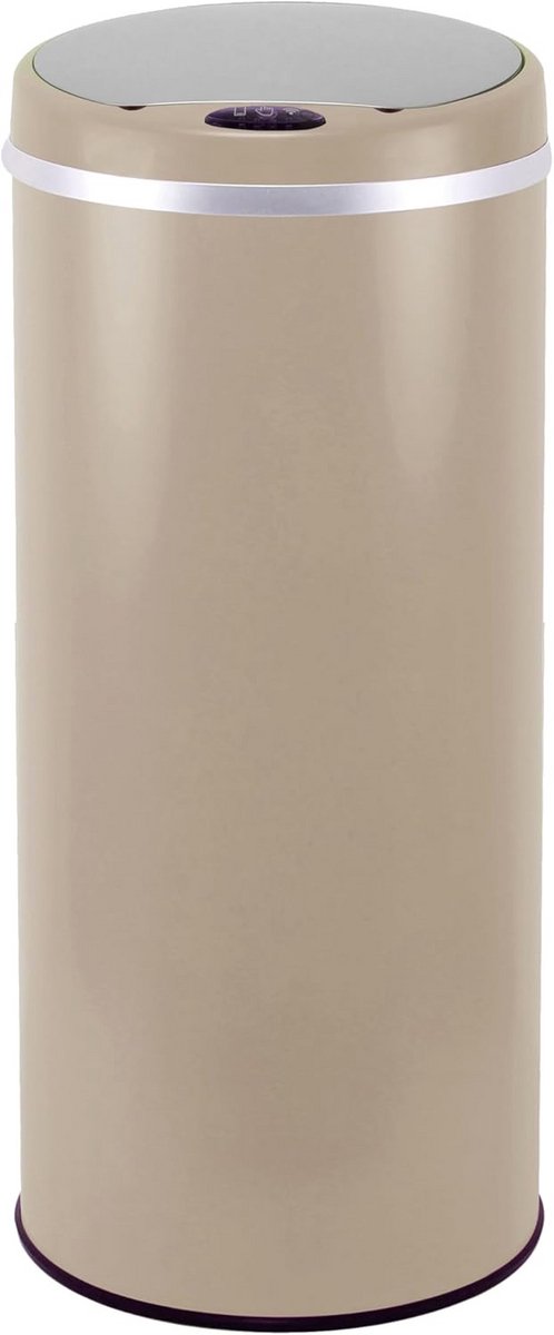 Automatische sensor prullenbak 42 liter taupe - Hygiënische touchless afvalemmer