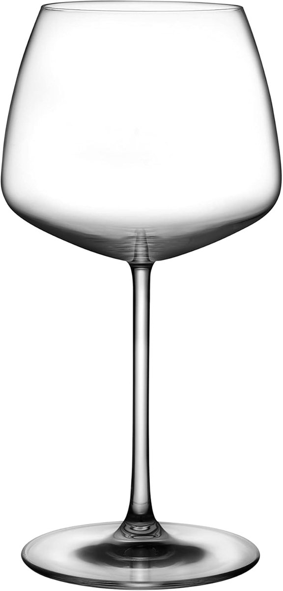 Set van 2 Kristallen Wijnglazen Rood - Uniek Design met Elegante Steel
